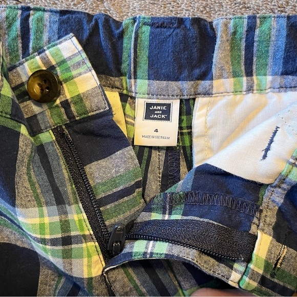 Janie and Jack Plaid Shorts Size 4 - Picture 4 of 4
